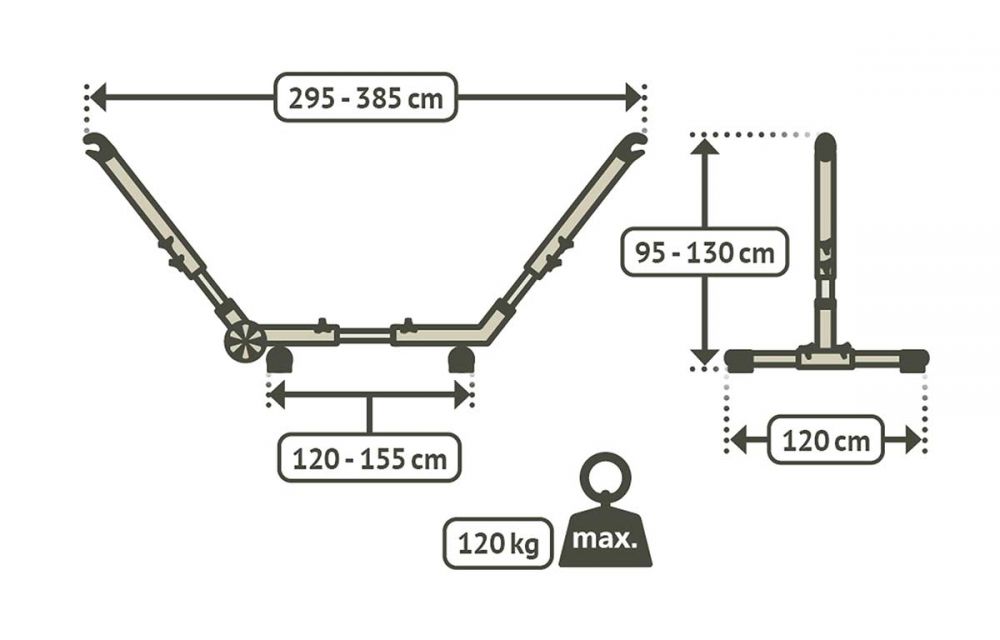 La Siesta stojalo za visečo mrežo Mediterraneo