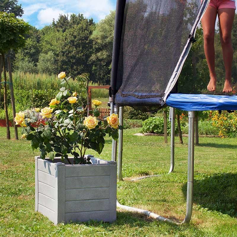 Cvetlično korito Teak L bakrena imitacija