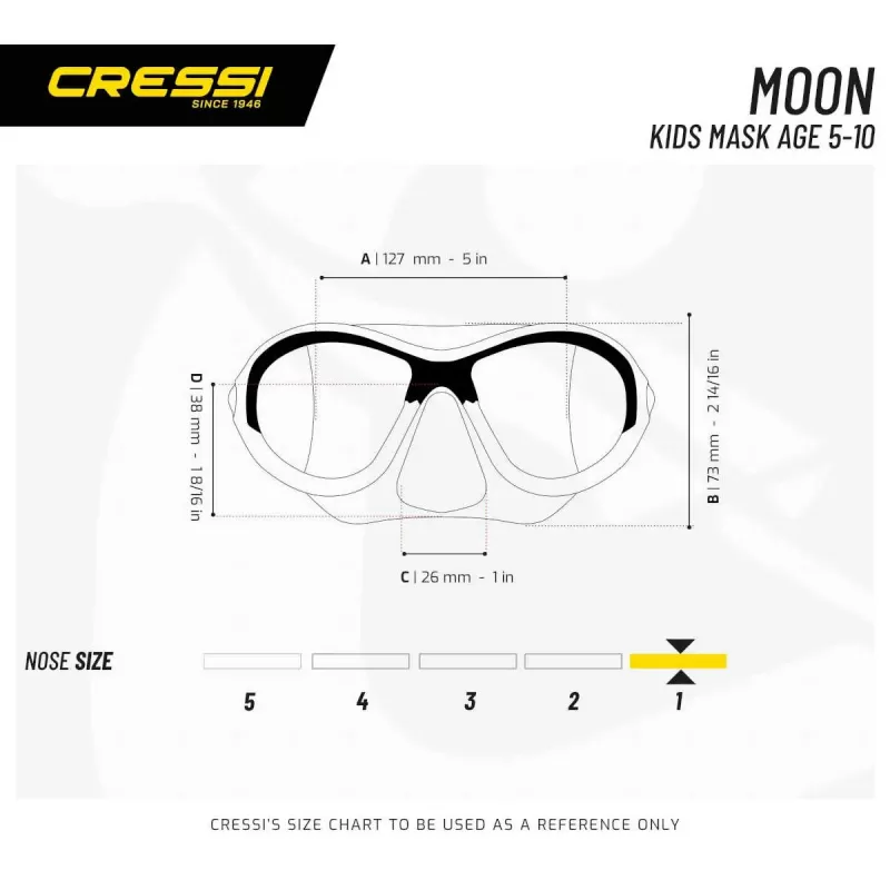 CRESSI otroška maska za potapljanje Moon limeta zelena