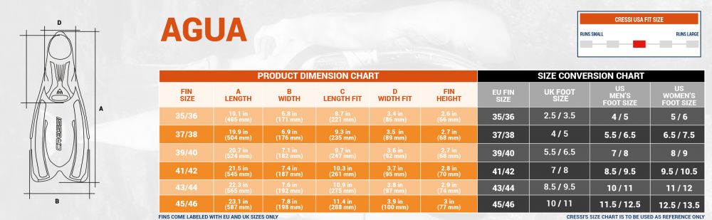 Cressi Sub Agua plavutke 35-36