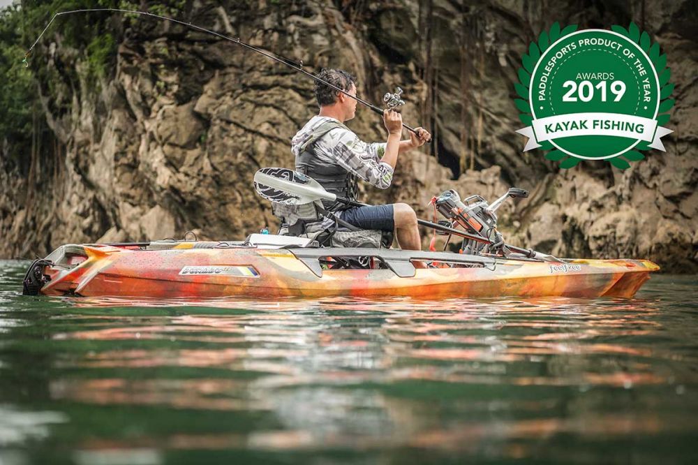 Kajak za ribolov Feelfree Dorado Motodrive winter camo