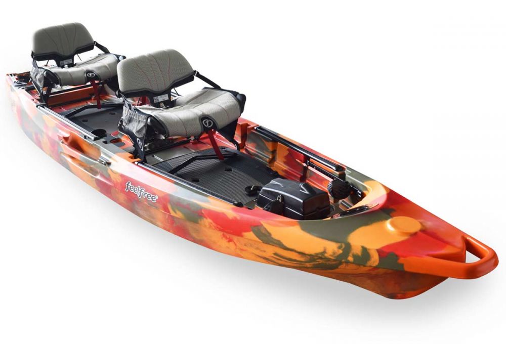 Kajak za ribolov Feelfree Lure II Tandem lime camouflage