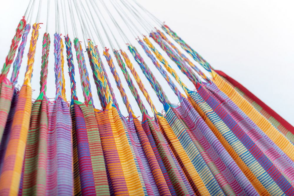 La Siesta viseča mreža bio bombaž Flora Kingsize rože