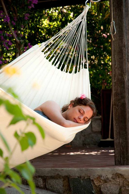 La Siesta viseča mreža bio bombaž Modesta Single latte OLD