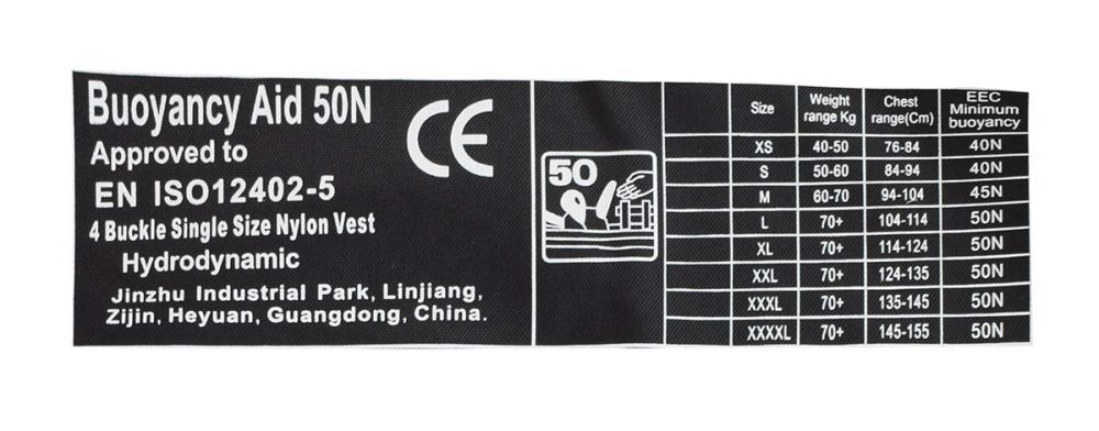 Rešilni jopič Jet Ski Deluxe Nylon 50N siv M