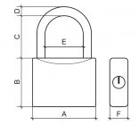 Ključavnica iz nerjavečeg jekla - inoxa 12520