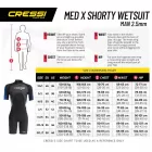 Cressi Med X Man 2.5mm kratka neoprenska obleka M