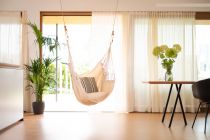 La Siesta viseči stol Cumbia bio bombaž bež