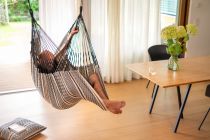 La Siesta viseči stol Cumbia bio bombaž zebra