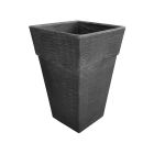 Zunanja cvetlična korita Quadro - Beljena imitacija lesa L