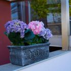 Pravokotna balkonska korita Planika L Terakota