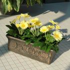 Pravokotna balkonska korita Planika XL Terakota