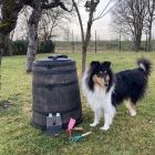 Roto kompostnik imitacija lesa 130l