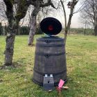 Roto kompostnik imitacija lesa 130l