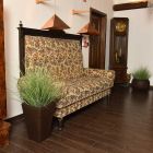 Zunanja korita za rože Quadro - bakrena imitacija lesa L