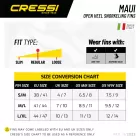 CRESSI plavutke za snorklanje Maui S/M - EU 38/41 črna/rdeča