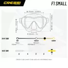 Cressi otroška potapljaška maska F1 pink
