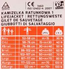 Rešilni jopič Aquarius oranžen XXL 100N