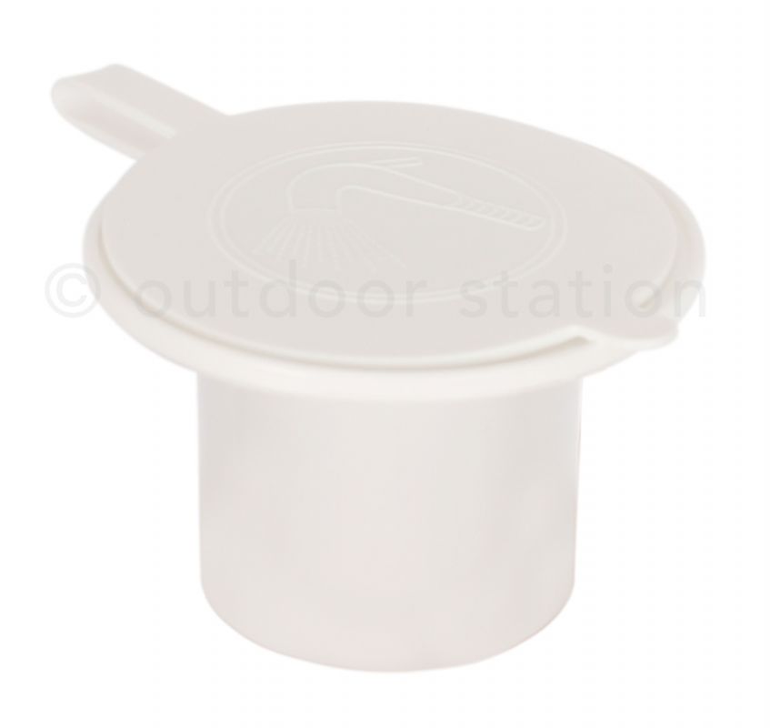 Vgradni plastičen etui za tuš za čoln bel